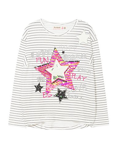 Desigual Mädchen TS_Utah T-Shirt, Weiß (Blanco 1000), 104 (Herstellergröße: 3/4) von Desigual