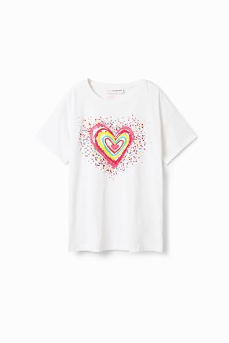 Desigual Mädchen Ts_flowers 1000 Blanco T Shirt, Weiß, 8 Jahre EU von Desigual