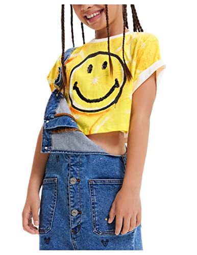 Desigual Mädchen Ts_smiley Limon 8026 Amorito T Shirt, Gelb, 12 Jahre EU von Desigual