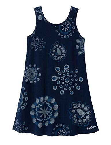 Desigual Mädchen Vest_Ixtapaluca Kleid, Blau (Navy 5000), 116 (Herstellergröße:5/6) von Desigual