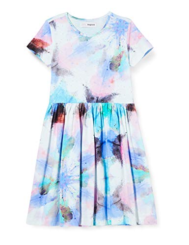 Desigual Mädchen Vest_Poza Kleid, Weiß (Blanco 1000), 128 (Herstellergröße:7/8) von Desigual