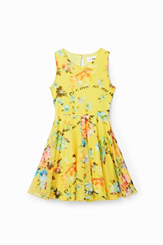 Desigual Mädchen Vest_gardenia 8022 Amarillo Sol Dress, Gelb, 12 Jahre EU von Desigual