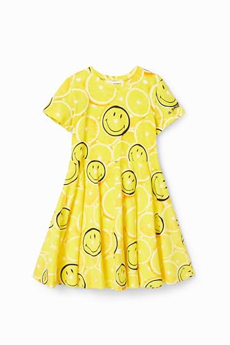 Desigual Mädchen Vest_smiley Limon 8026 Amorito Dress, Gelb, 6 Jahre EU von Desigual