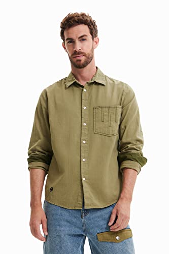 Desigual Men's CAM_Brad 4003 Military Green T-Shirt, L von Desigual