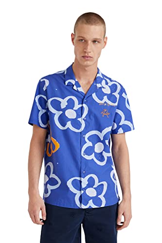 Desigual Men's CAM_Felix,5000 T-Shirt, Blue, M von Desigual