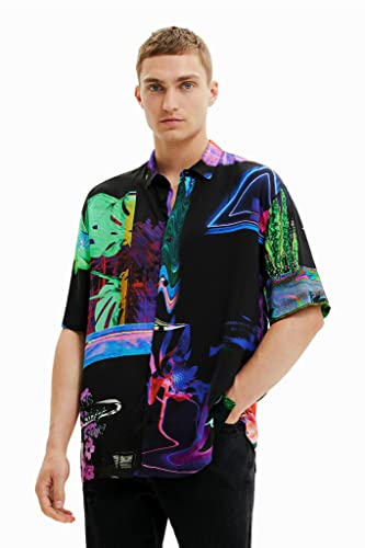 Desigual Men's CAM_Jabal,2000 T-Shirt, Black, M von Desigual