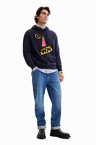 Desigual Men's Celestino 5000 Navy Pullover Sweater, Blue, L von Desigual