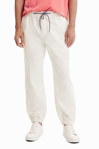 Desigual Men's Denim_Adrian Casual Pants, White, 6 von Desigual