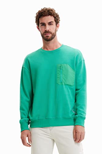Desigual Men's Dylan 4016 Verde ESTANQUE Sweater, Green, XX-Large von Desigual