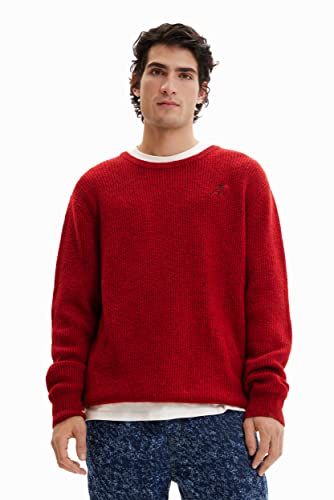 Desigual Men's JERS_Amadeo 3007 Burgundy Pullover Sweater, Red, M von Desigual