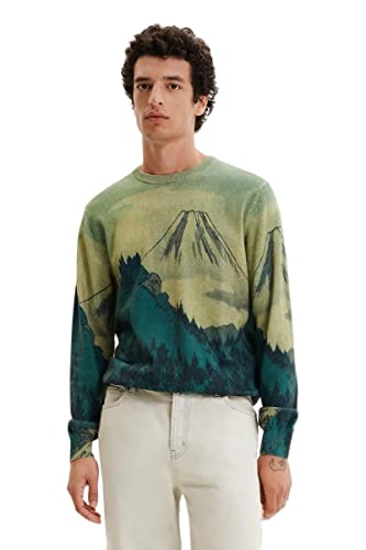 Desigual Men's JERS_Cristian 6124 Natural Pullover Sweater, Brown, XL von Desigual