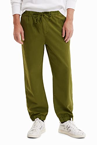 Desigual Men's Roy 4092 KAKI Casual Pants, Green, 28 von Desigual