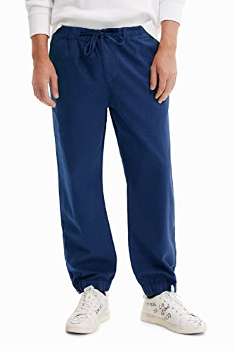 Desigual Men's Roy 5000 Navy Casual Pants, Blue, 36 von Desigual