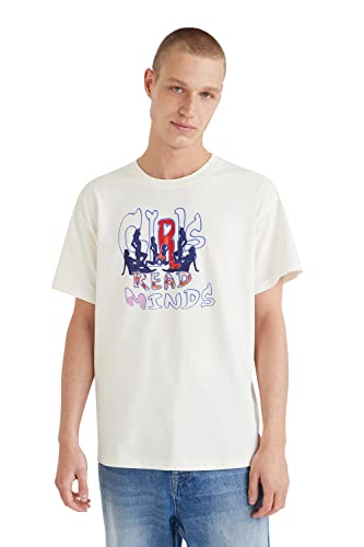 Desigual Men's TS_Ben,1000 T-Shirt, White, S von Desigual