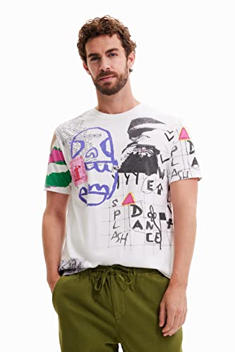 Desigual Men's TS_Drake 9020 Ecru Shirt, Material Finishes, XL von Desigual
