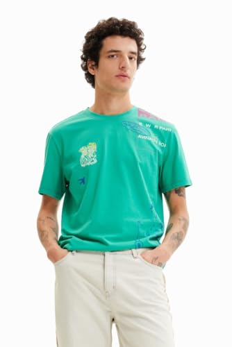 Desigual Men's TS_Francis 4014 Jungle Green Shirt, M von Desigual