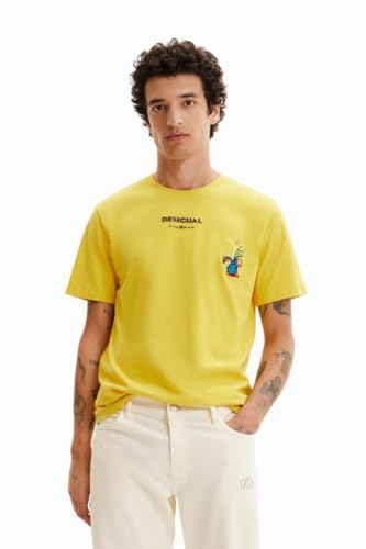 Desigual Men's TS_Victor 8018 Yellow T-Shirt, L von Desigual