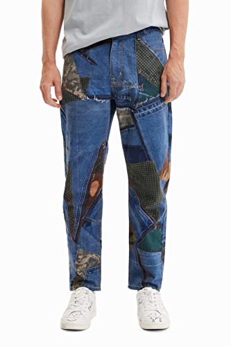 Desigual Men's Velez 5005 Denim RAW Jeans, Blue, 34 von Desigual