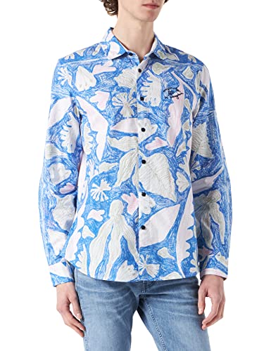 Desigual Mens CAM_Peter Trägershirt/Cami Shirt, Blue, XL von Desigual