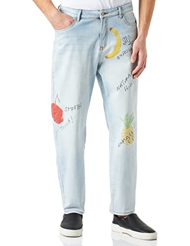 Desigual Mens Denim_Fruit Jeans, Blue, XL von Desigual