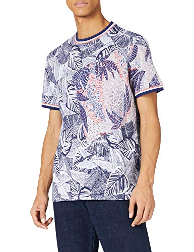 Desigual Mens TS_CADMO T-Shirt, Blue, XL von Desigual