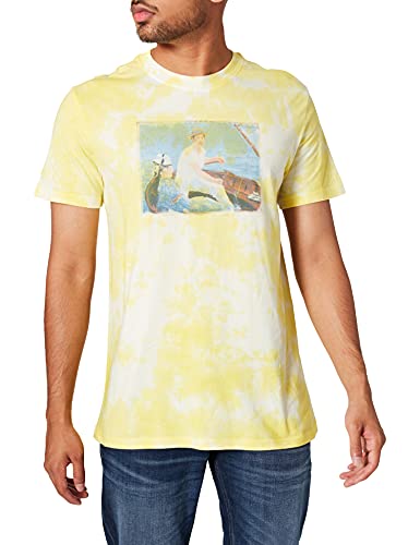 Desigual Mens TS_FEAL T-Shirt, Yellow, L von Desigual