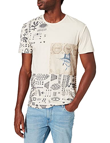 Desigual Mens TS_Jason T-Shirt, White, S von Desigual