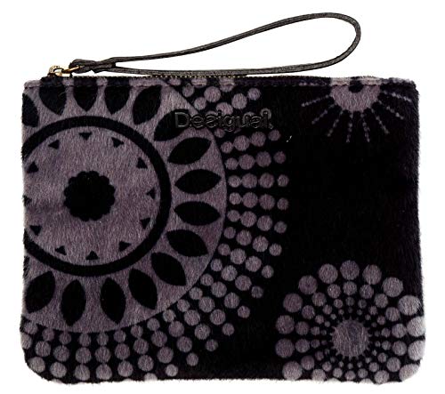 Desigual Mone Portatodo Printed Fur, Damen Geldbörsen, Schwarz (Noir (2000 Negro)), onesize von Desigual