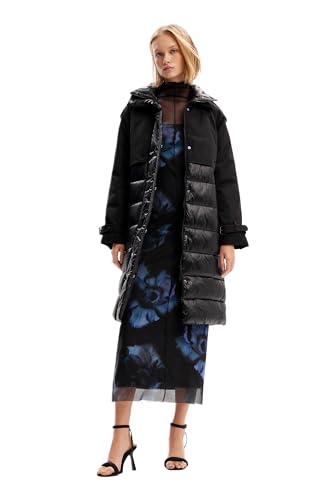 Desigual Padded Estocolmo Jacket 24WWEW92, Schwarz , L von Desigual