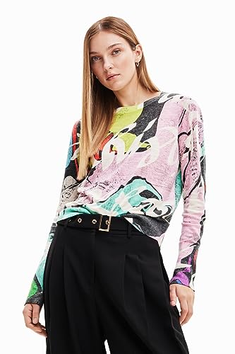 Desigual Women's Pullover_Christian-LACR Sweater, Black, XX-Large von Desigual