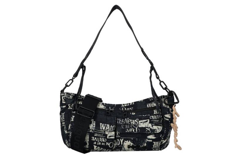 Desigual Schultertasche Newspaper, Polyurethan von Desigual