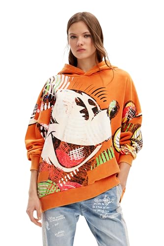 Desigual Sweat_Mickey Cubist_ LA, 7002 Naranja, S von Desigual