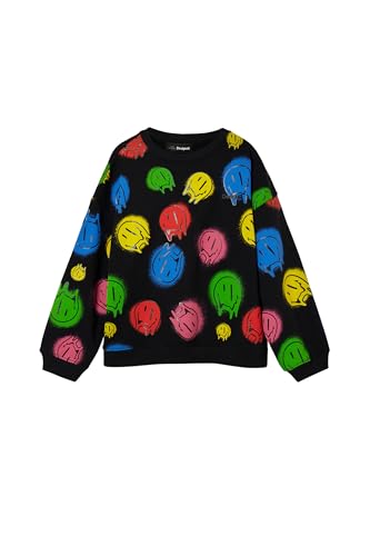Desigual Sweat_Smile Colours, 2000 Negro, XL von Desigual