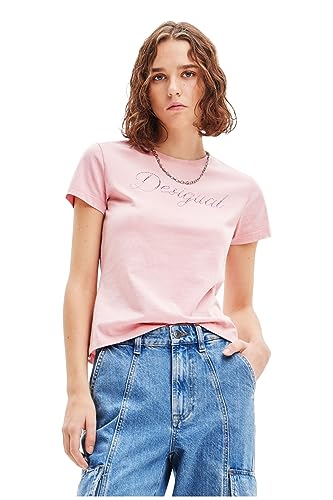 Desigual Damen Ts_Maya T-Shirt, Rot, L EU von Desigual