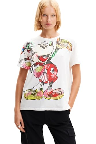 Desigual Damen Ts_Mickey Lacroix Blouse, Weiß, M EU von Desigual