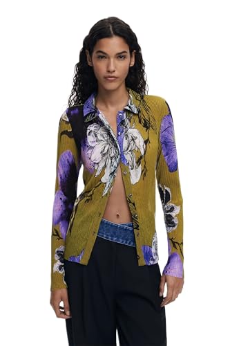 DESIGUAL CAMICIA MANICHE LUNGHE DONNA VERDE von Desigual