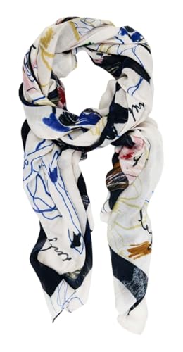 Desigual Tuch Arty Trazo Rectangle Foulard Beig Fresh creme von Desigual