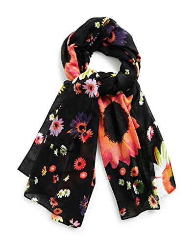 Desigual Damen Schal Daisy schwarz/mischfarben One Size von Desigual