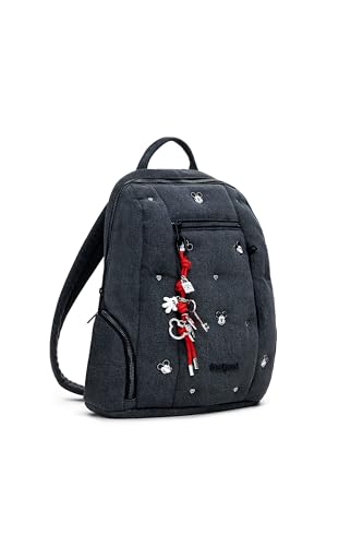 Desigual Rucksack Freizeitrucksack Mickey Studs Chester Modify Backpack Denim Medium Wash dunkelgrau von Desigual