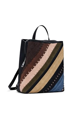 Desigual Rucksack Freizeitrucksack Quebec Whipstitch Sumy Backpack Brown mehrfarbig von Desigual