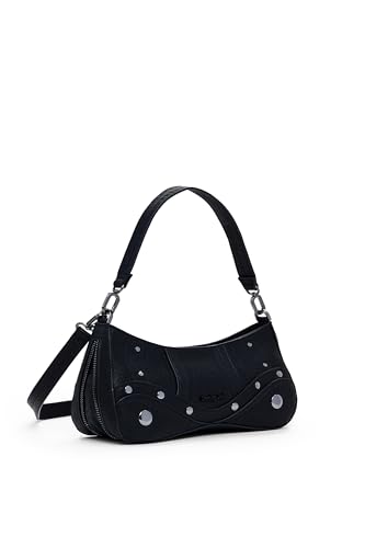 Desigual Schultertasche Umhängetasche Alsacia Embro Patch Crossbody Bag Black schwarz von Desigual