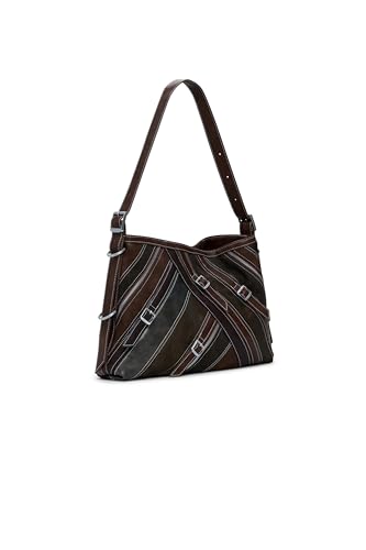 Desigual Schultertasche Fibonacci Buxton Shoulder Bag Dark Camel braun von Desigual