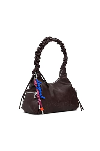 Desigual Schultertasche Montville Half Logo Shoulder Bag Chocolate dunkelbraun von Desigual