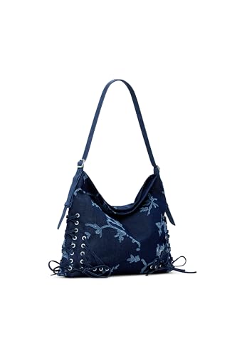 Desigual Umhängetasche Schultertasche Buxton Kilo Crossbody Bag Denim Raw dunkelblau von Desigual