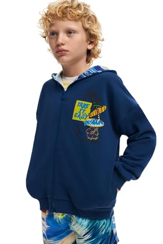 Desigual Unisex Kinder 25SBSK06 Sweatshirt, Blue, 5/6 von Desigual