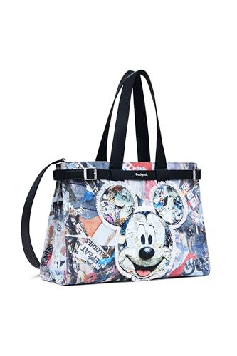 Desigual Schultertasche Umhängetasche Mickey Collage Hobart Shoulder Bag Tutti Fruti bunt von Desigual