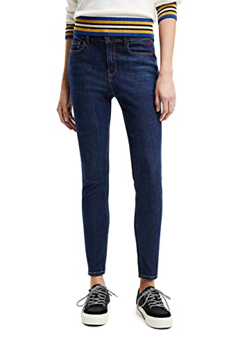 Desigual Women's ALBA, 5008 Denim Dark Blue Jeans, 34 von Desigual