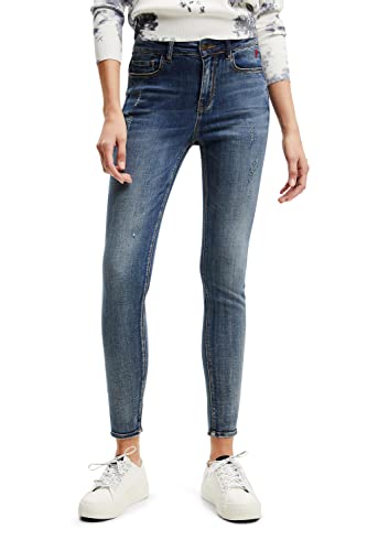 Desigual Women's ALBA, 5053 Denim MEDIUM WASH Jeans, Blue, 34 von Desigual