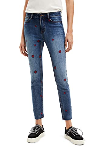 Desigual Women's Amore, 5053 Denim MEDIUM WASH Jeans, Blue, 34 von Desigual