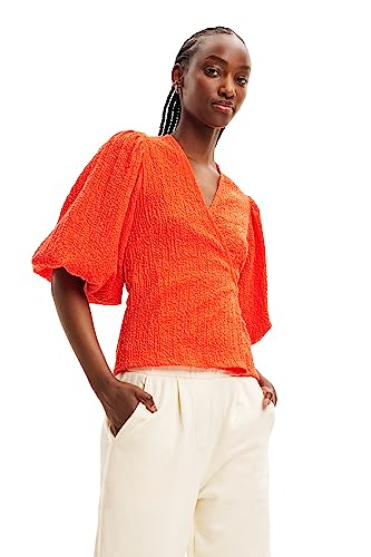 Desigual Women's BLUS_LOIRA Blouse, Orange, XX-Large von Desigual